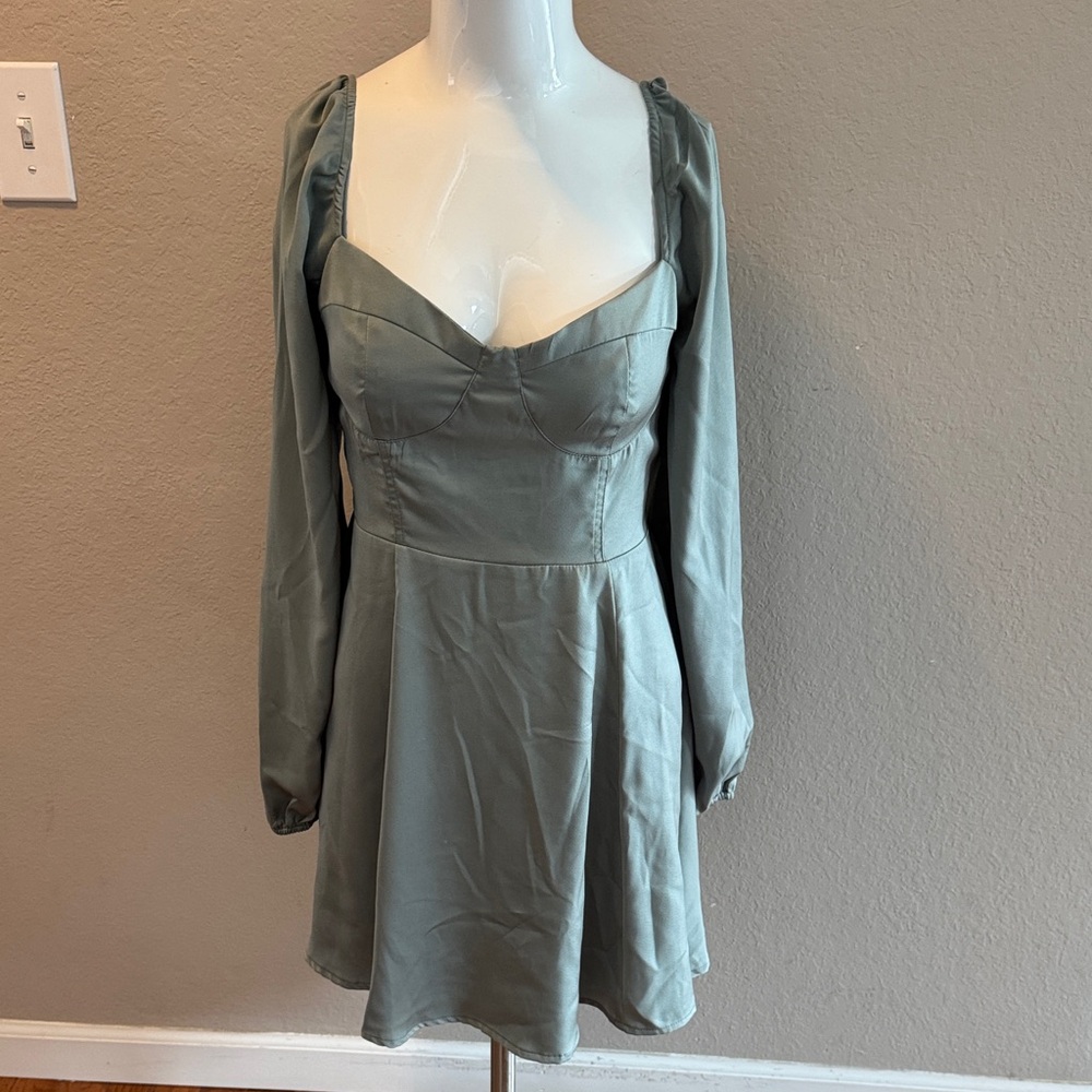Altar’D state‎ Elegant Green Long Sleeve Dress size medium